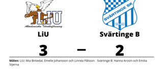 Seger för LiU mot Svärtinge B i spännande match