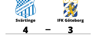 4-3 för Svärtinge mot IFK Göteborg