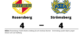 Rosersberg och Strömsberg delade på poängen