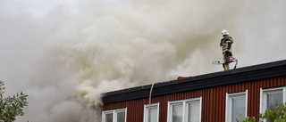 Brand i radhuslänga i Stockholm