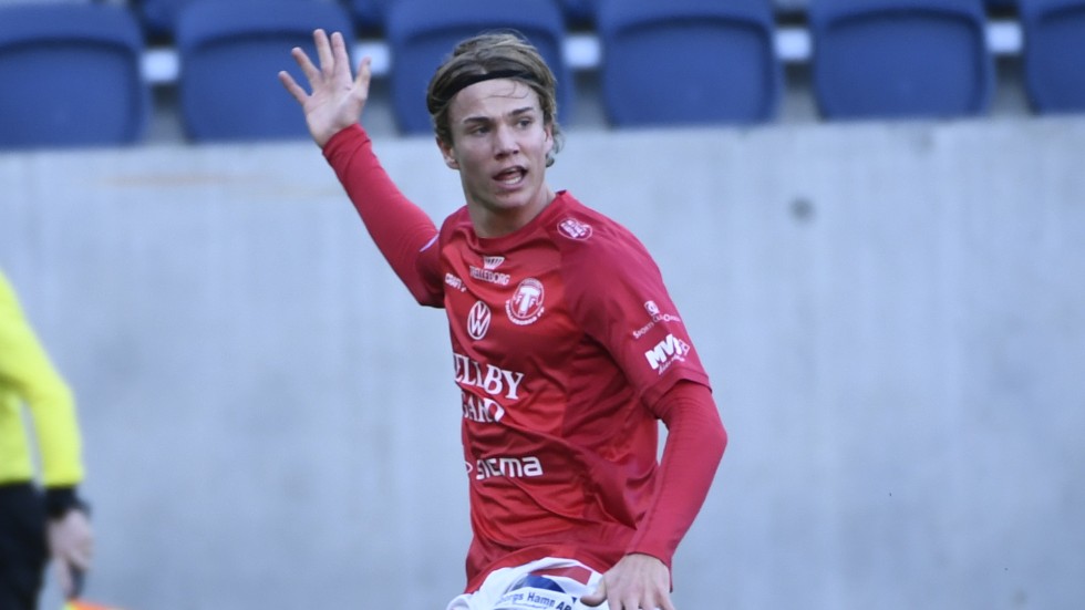 Trelleborgs Niklas Brøndsted Vesterlund gjorde ett av målen när hans lag säkrade avancemang i Svenska cupen. Arkivbild.