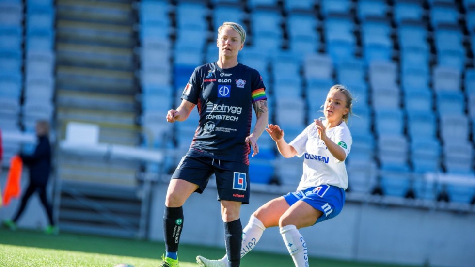Nilla Fischer hade flera tuffa dueller med Jennie Egeriis i IFK Norrköping. Fischer vann de flesta och LFC vann matchen.