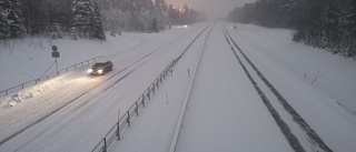 Väg 97 – strax utanför Luleå – avstängd på grund av vägarbete