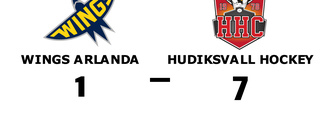 Bottennapp för Wings Arlanda hemma mot Hudiksvall Hockey