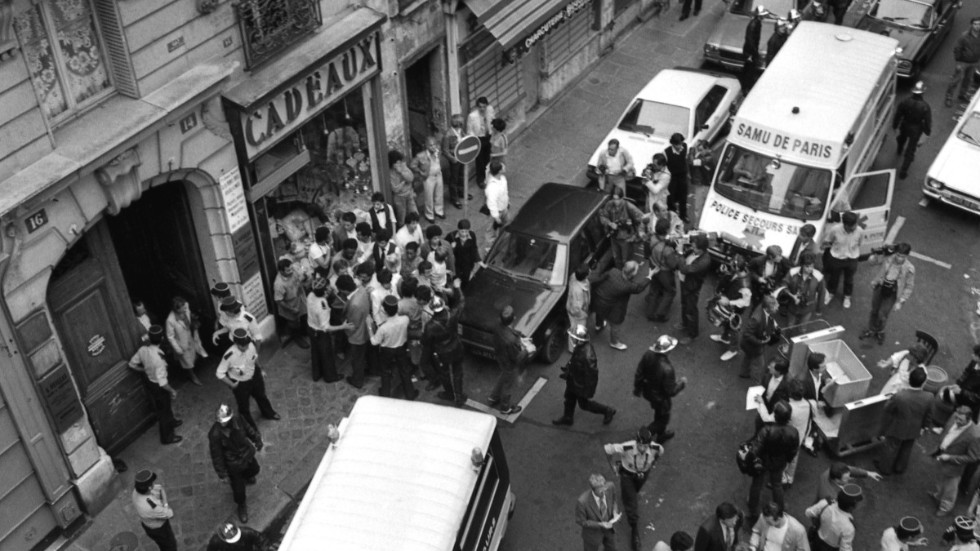 Vid attacken mot den judiska restaurangen Chez Jo Goldenberg i Paris 1982 dödades sex personer. Arkivbild.