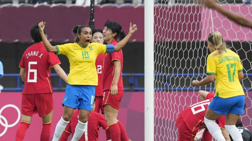 Marta gav Brasilien ledningen redan efter nio minuter.