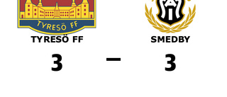 Tyresö FF och Smedby kryssade efter svängig match