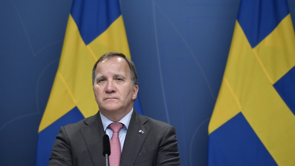 Statsminister Stefan Löfven (S) håller pressträff i Rosenbad i Stockholm. Han avgår och talmannen tar vid och får sondera tänkbara regeringsalternativ.
