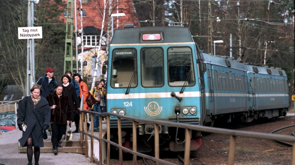 Roslagsbanan. Arkivbild från 1999.
