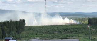 Brand på Esrange: "Byggnaden där testerna av raketmotorer genomförs är totalförstörd"