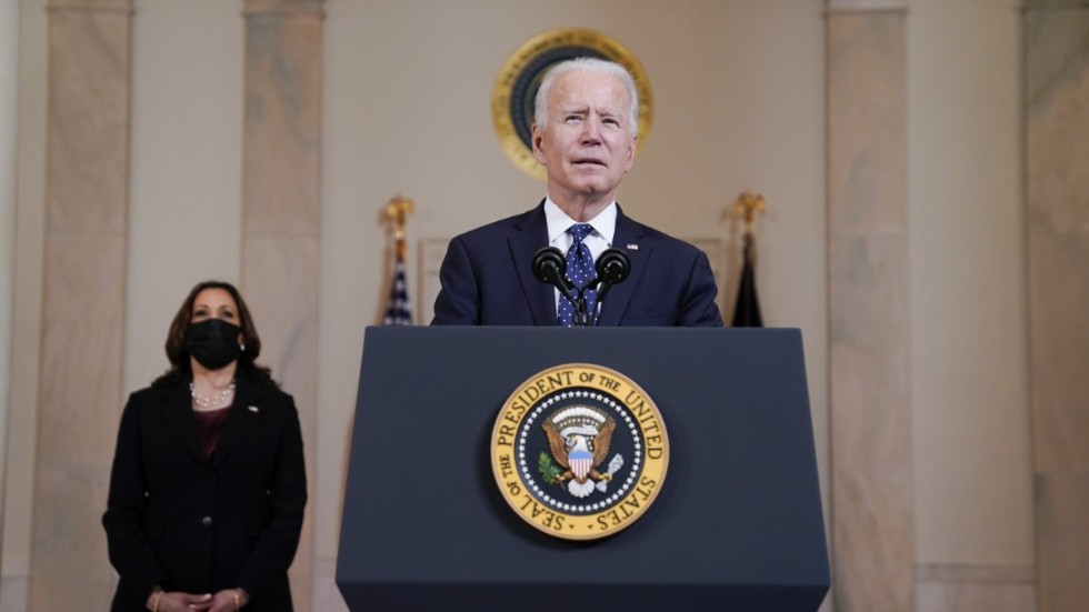 USA:s president Joe Biden talade från Vita huset efter det att domen mot den tidigare polismannen Derek Chauvin offentliggjorts.