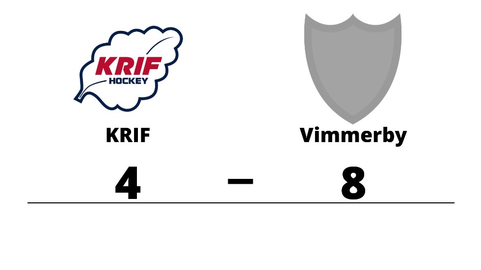 KRIF Hockey förlorade mot Vimmerby HC