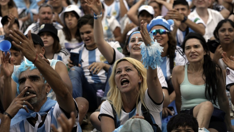 Argentina har ett starkt publikstöd under VM.