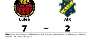 Luleå vann och kvitterade mot AIK