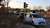 Tre bilar krockade på Fålhagsleden