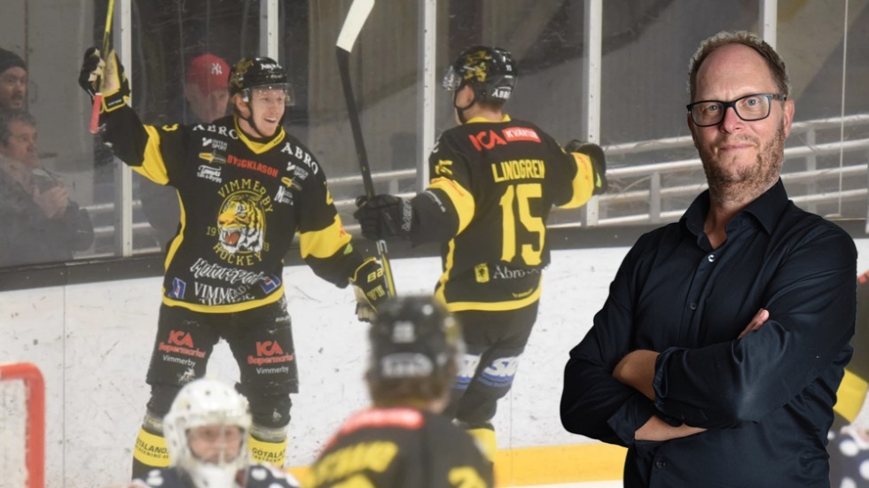 Isac Andersson jublar efter sitt 3-0-mål mot Mörrum.