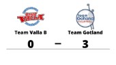 Team Gotland vann mot Team Valla B i tre raka set