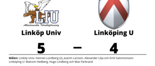 Linköp Univ vann mot Linköping U i förlängningen