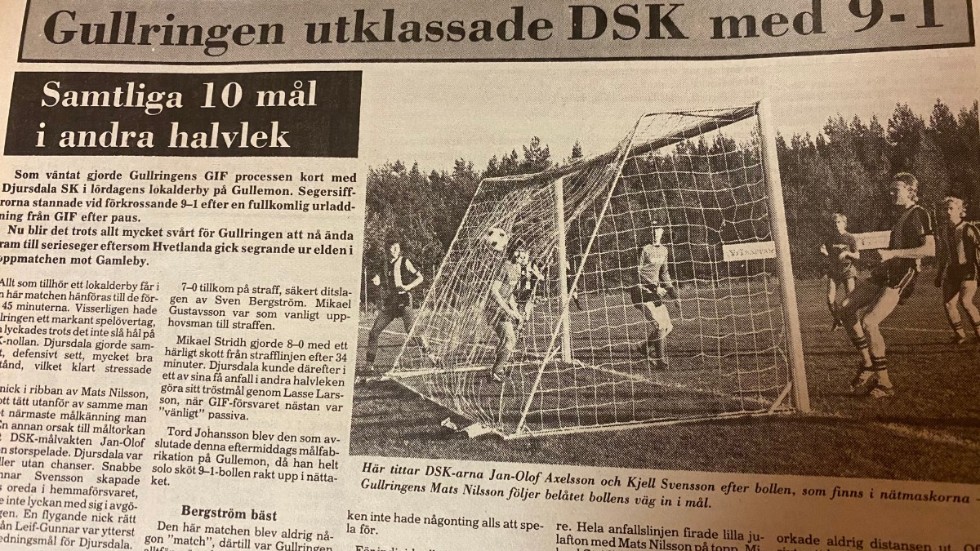 Senaste mötet i seriesammanhang mellan Gullringen och Djursdala slutade 9-1.