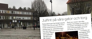 Ny ljusinstallation sätter stopp för julgranen på torget i Torshälla