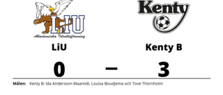 Kenty B vann mot LiU på Stångebro sportfält