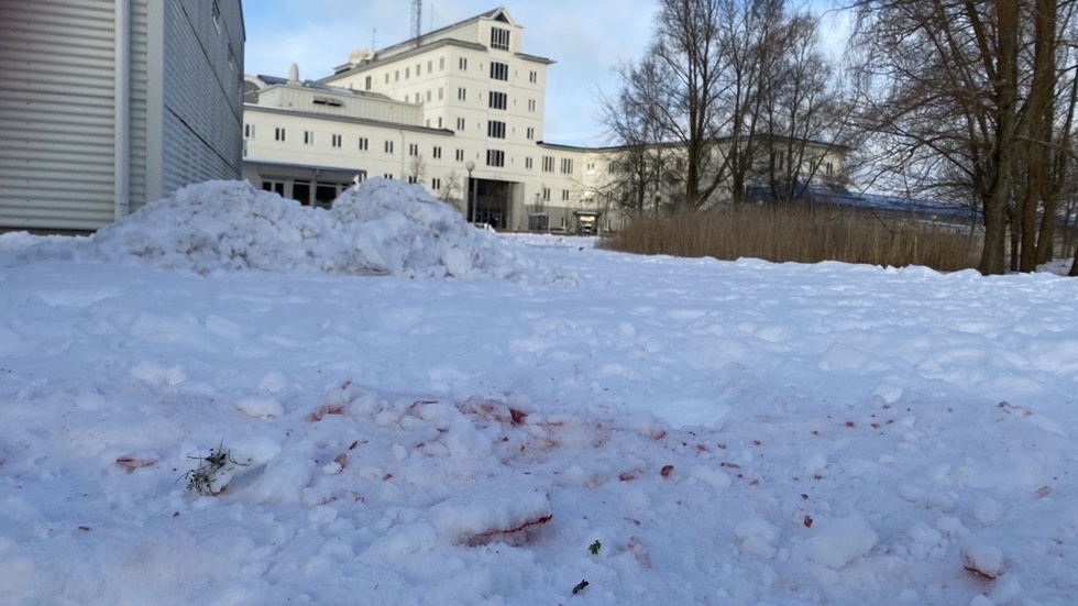 Mannen i 20-årsåldern hittades skadad nära Collegium i Mjärdevi. 