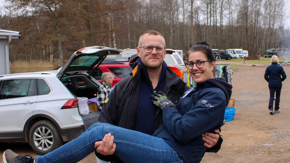 Hampus Thorstensson och Elisabeth Wolmeryd driver Vimmerby Camping och arrangerar alla evenemang tillsammans.