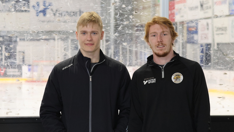 Isac och Isac. Vimmerby Hockeys centrar tror VH har alla möjligheter att kunna bryta ned Kristianstad.