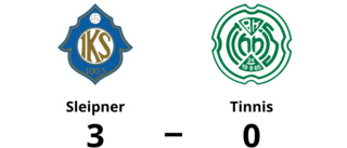 Förlust för Tinnis mot Sleipner med 0-3