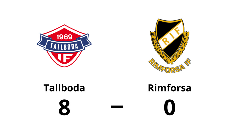 Tallboda IF vann mot Rimforsa