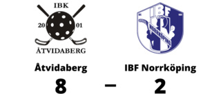 Klar seger för Åtvidaberg - vann med 8-2 mot IBF Norrköping