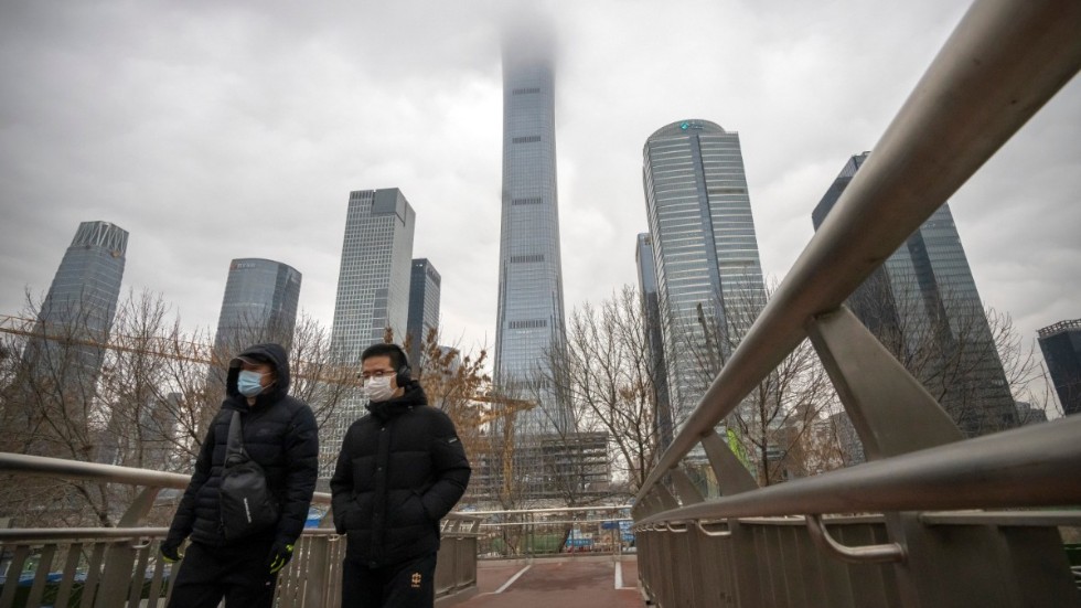 Miljöförbättringar har gjorts inför OS i Peking, men smogen är fortfarande ett orosmoment inför vinterspelen. Arkivbild.