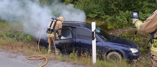 Bilbrand på Skärblackavägen