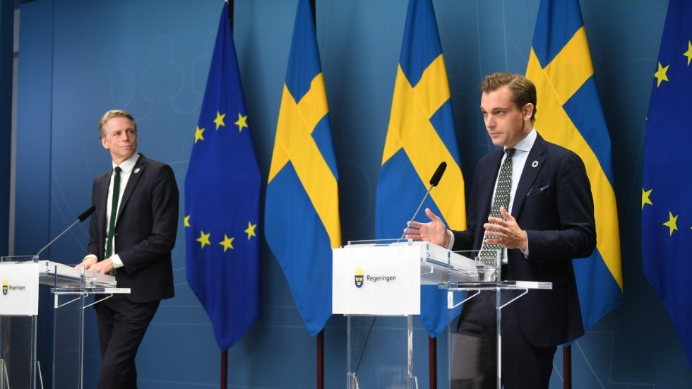 Per Bolund, miljö- och klimatminister, och Per Olsson Fridh, minister för internationellt utvecklingssamarbete.