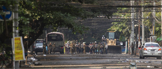 Protester i Myanmar – med målade ägg