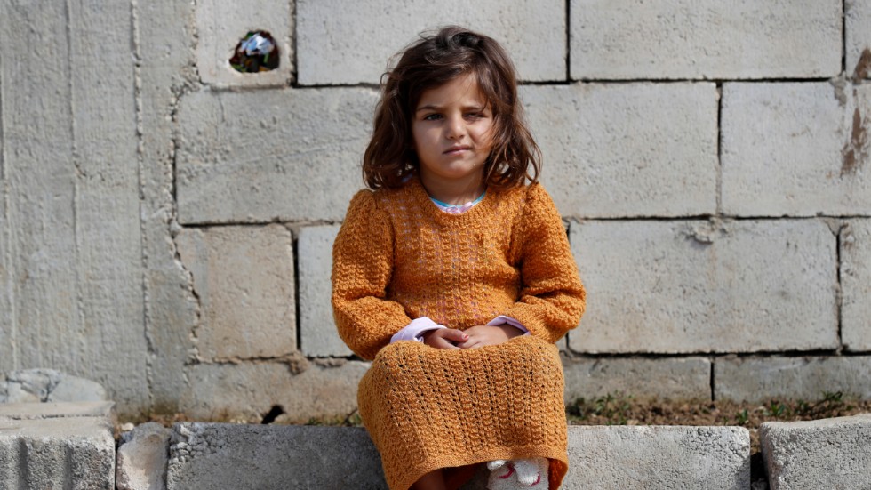 Många flyktingar kommer drabbas hårt om bristen på vatten blir ännu större. Flickan på bilden är syrisk flykting och bor i ett läger i Bekaadalen i östra Libanon. Arkivbild.