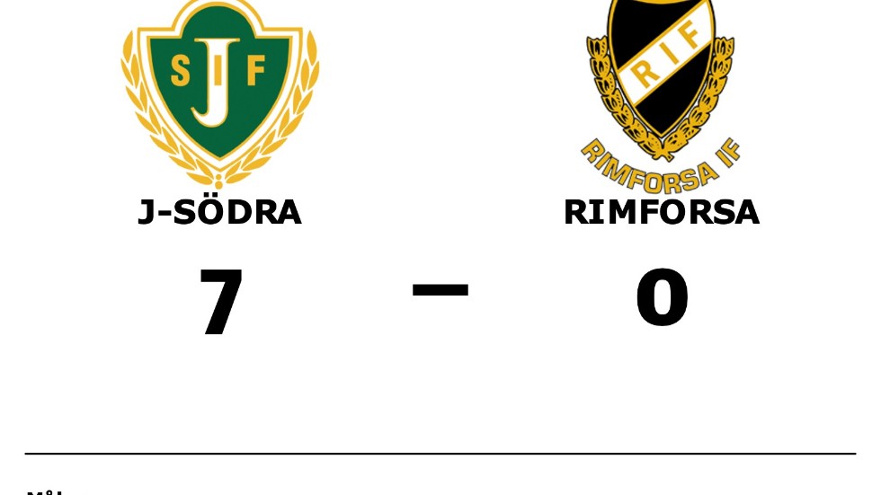 Jönköpings Södra IF vann mot Rimforsa IF