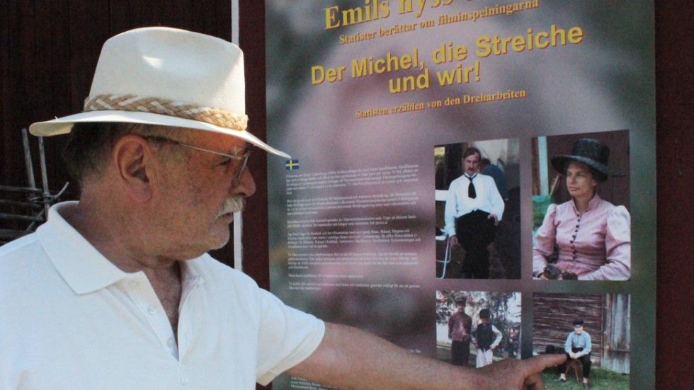 Peter Syr berättar om sin utställning "Emils hyss och vi" som visas under sommaren i Katthult.
