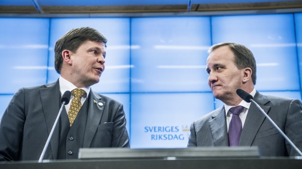 Talman Andreas Norlén såg inga andra alternativ än att föreslå Stefan Löfven (S) som statsminister igen. Bilden är från regeringsbildningen 2019 då utgången blev densamma.