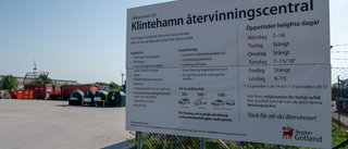 Grisiga kunder på Klintehamns Återvinningscentral