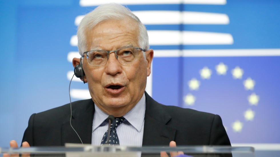 EU:s utrikeschef Josep Borrell kallar det ryska beslutet för grundlöst och menar att det är ett försök att tysta oppositionen. Arkivbild.