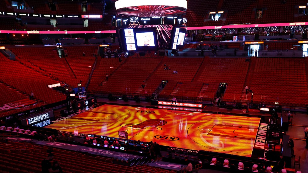 Snart kan Airlines Arena i Miami återigen fyllas med basketåskådare. Arkivbild.