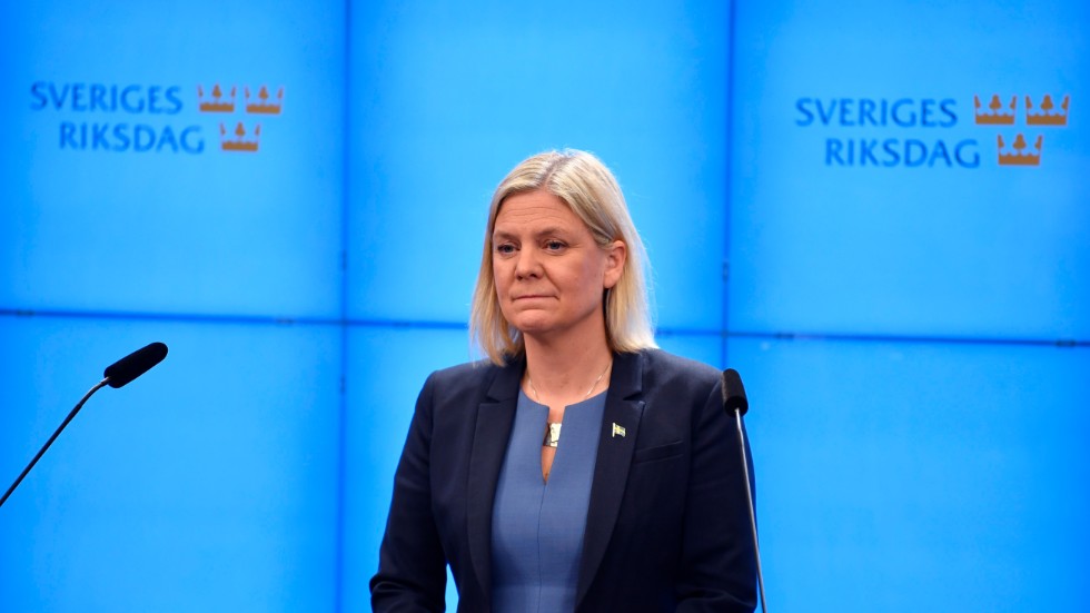 Avgående statsminister Magdalena Andersson (S).