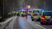 Bilar i krock på väg 53 – sex personer till sjukhus