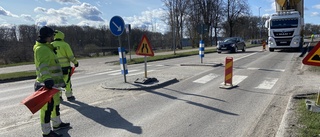 Vägarbete påverkade trafiken i Ulvhäll