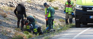 Trafikolycka på Gamla Övägen - en fördes till sjukhus