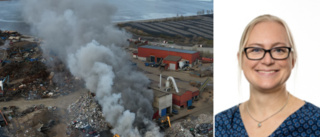Hundratals ton elektronik brann upp i Skelleftehamn