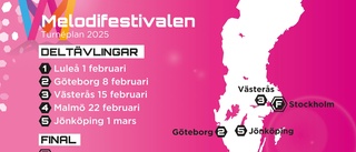 Här är städerna som får Melodifestivalen 2025