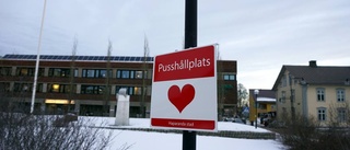 Pusshållplats på torget