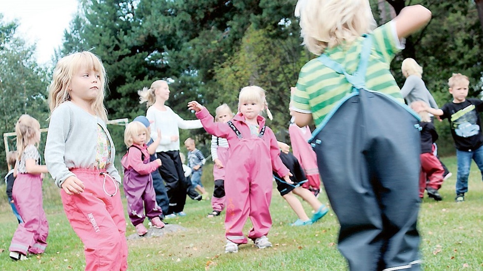 Barnen på Stenshults förskola testade Friskis & Svettis gympaprogram Röris.